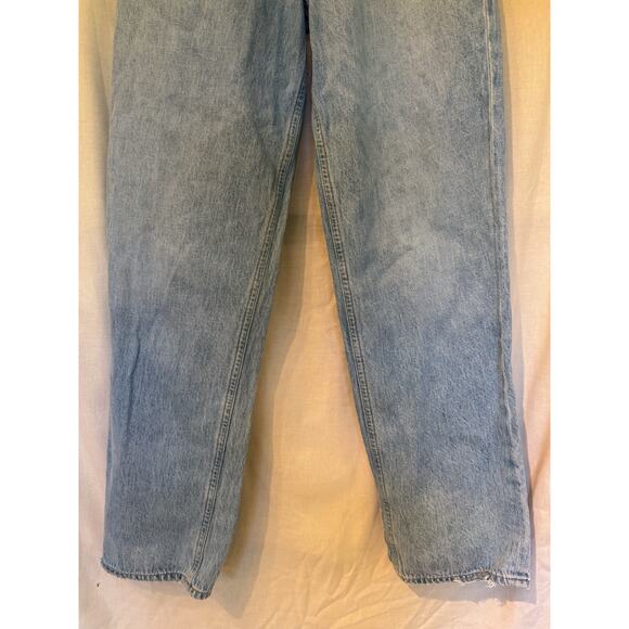 Agolde Criss Cross Jeans High-Rise Light Wash Size 24 Asymmetric Button-Front - Picture 4 of 12